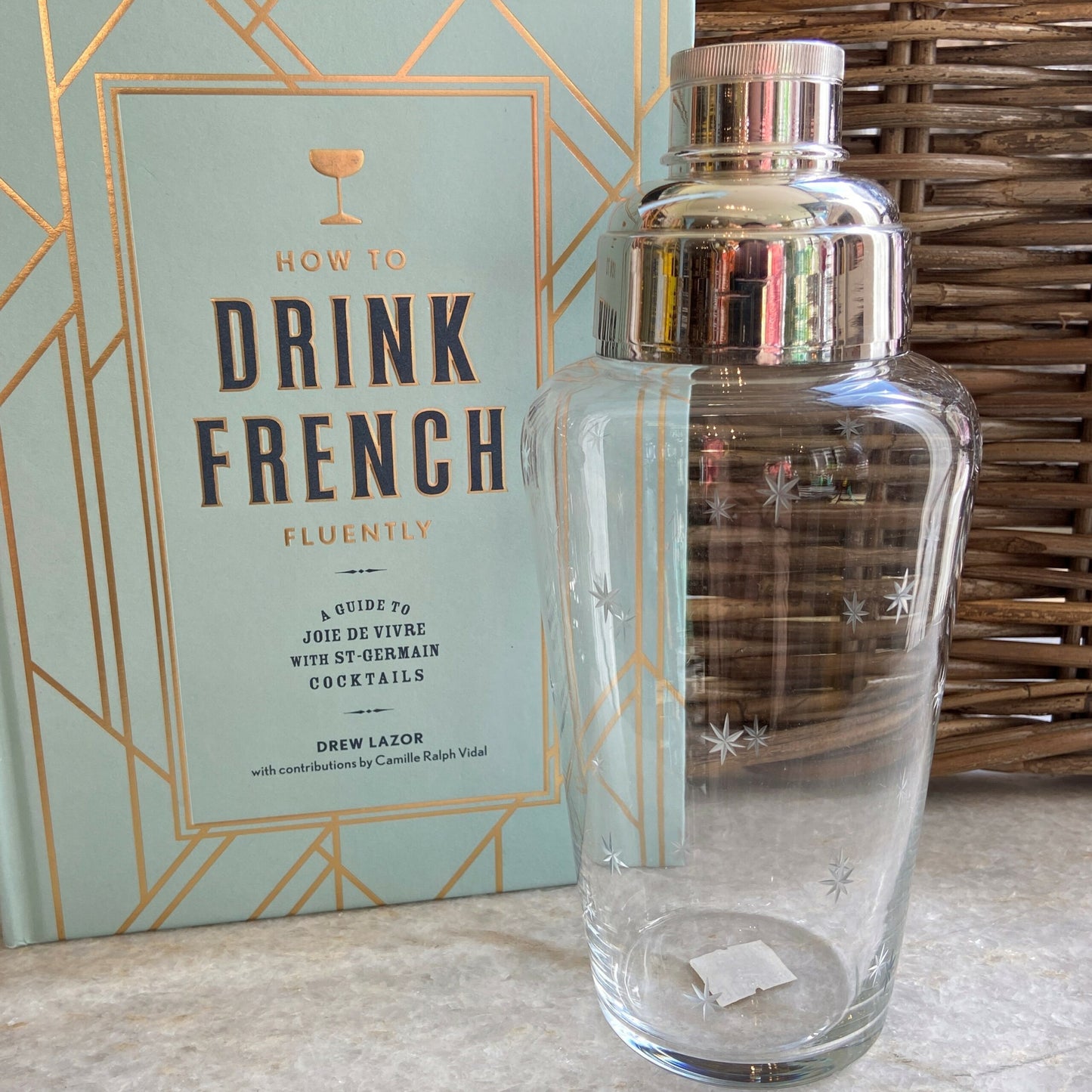 Vintage Hotel Silver Shaker with Stars