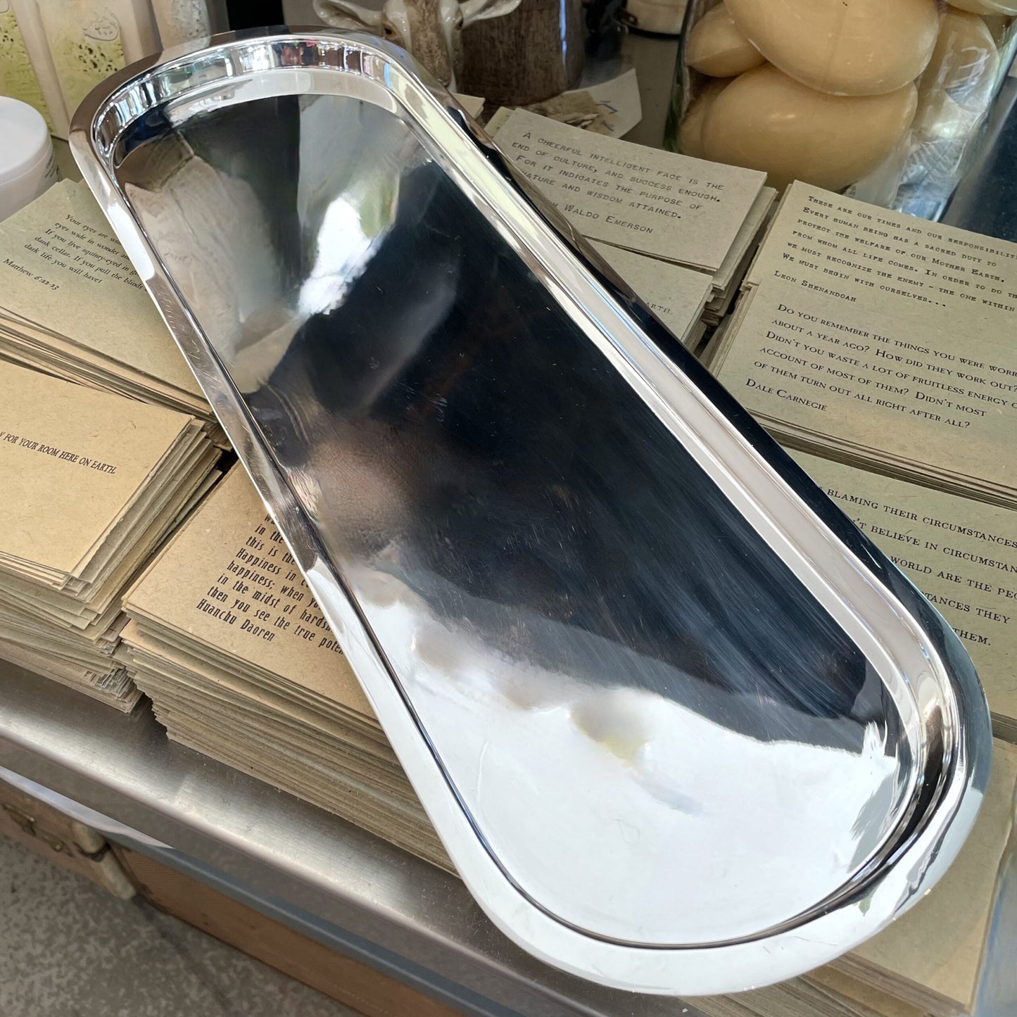 Vintage Oblong Tray with Round Ends