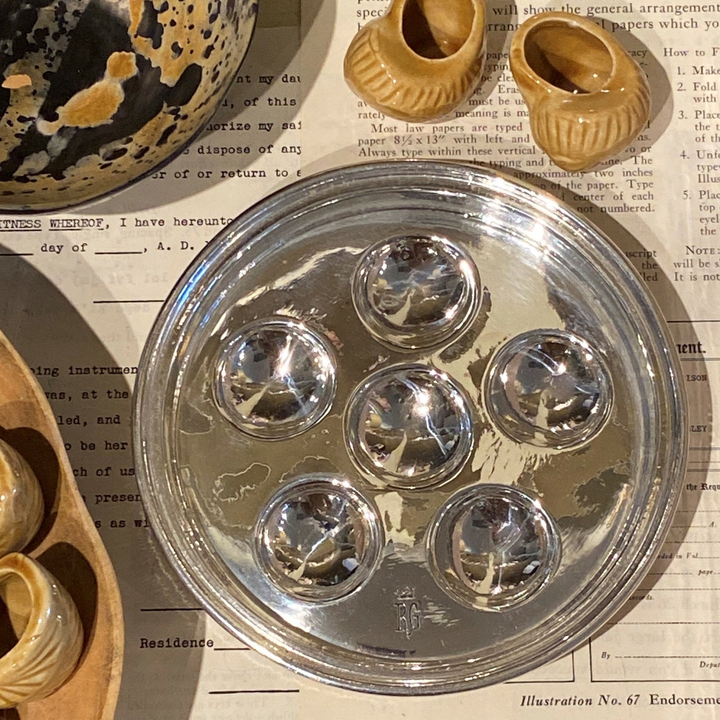 Vintage Hotel Silver Royal Garden Escargot Dish