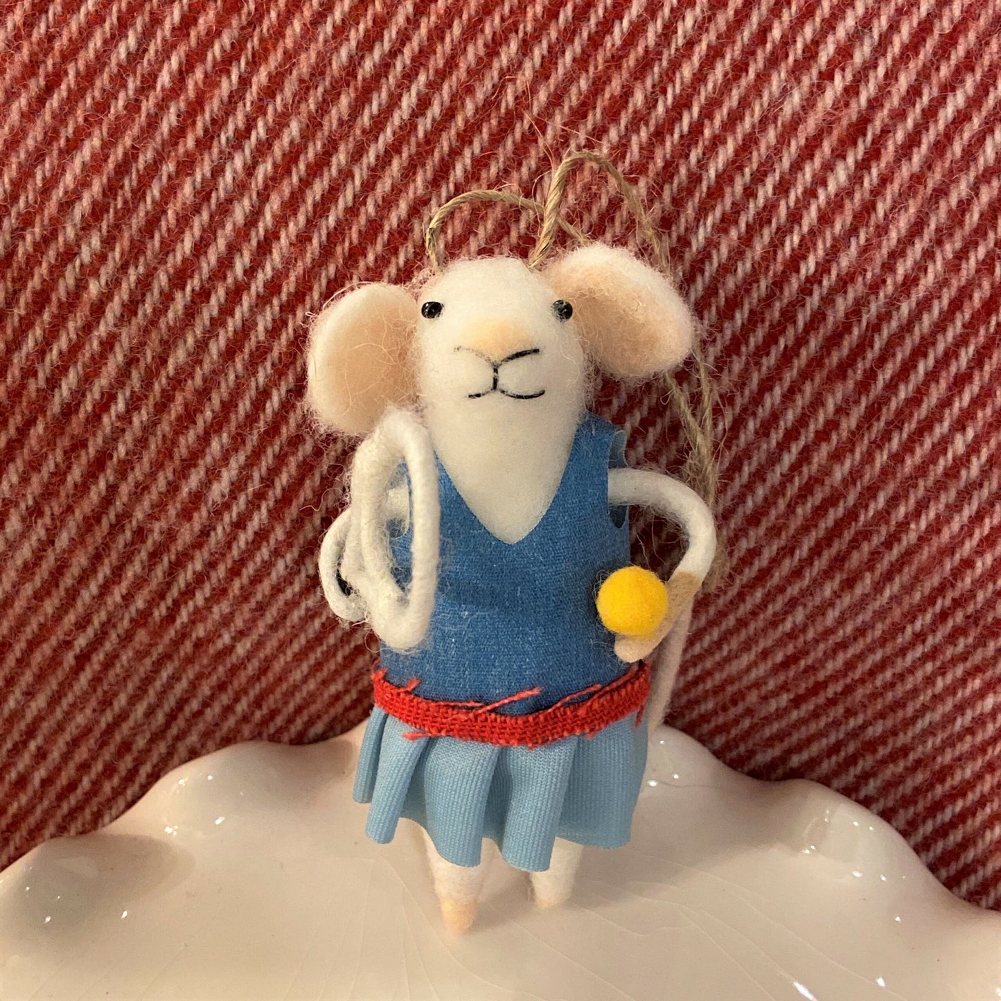 Tennis Mouse Ornament