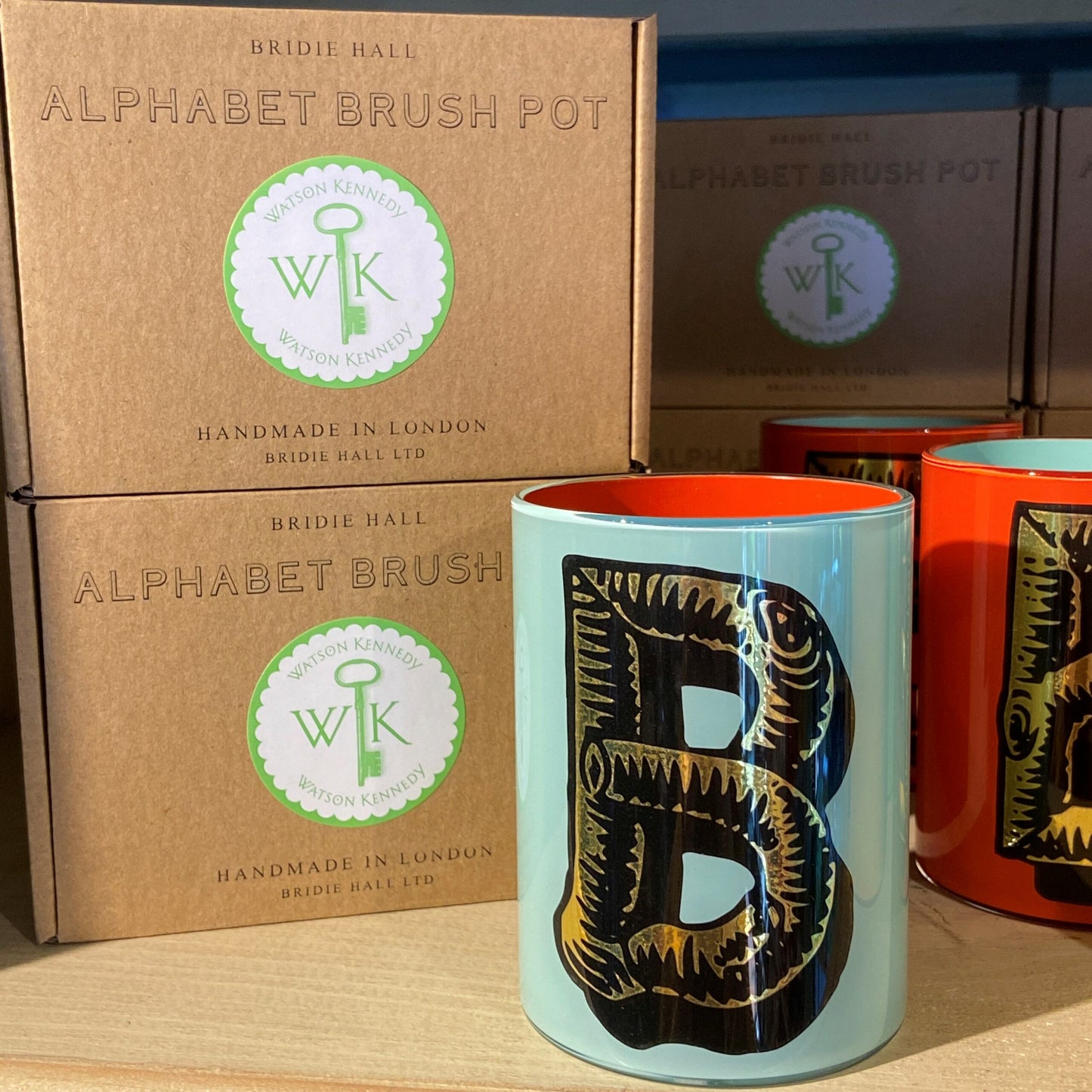 "B" Twig Bridie Hall Alphabet Brush Pot
