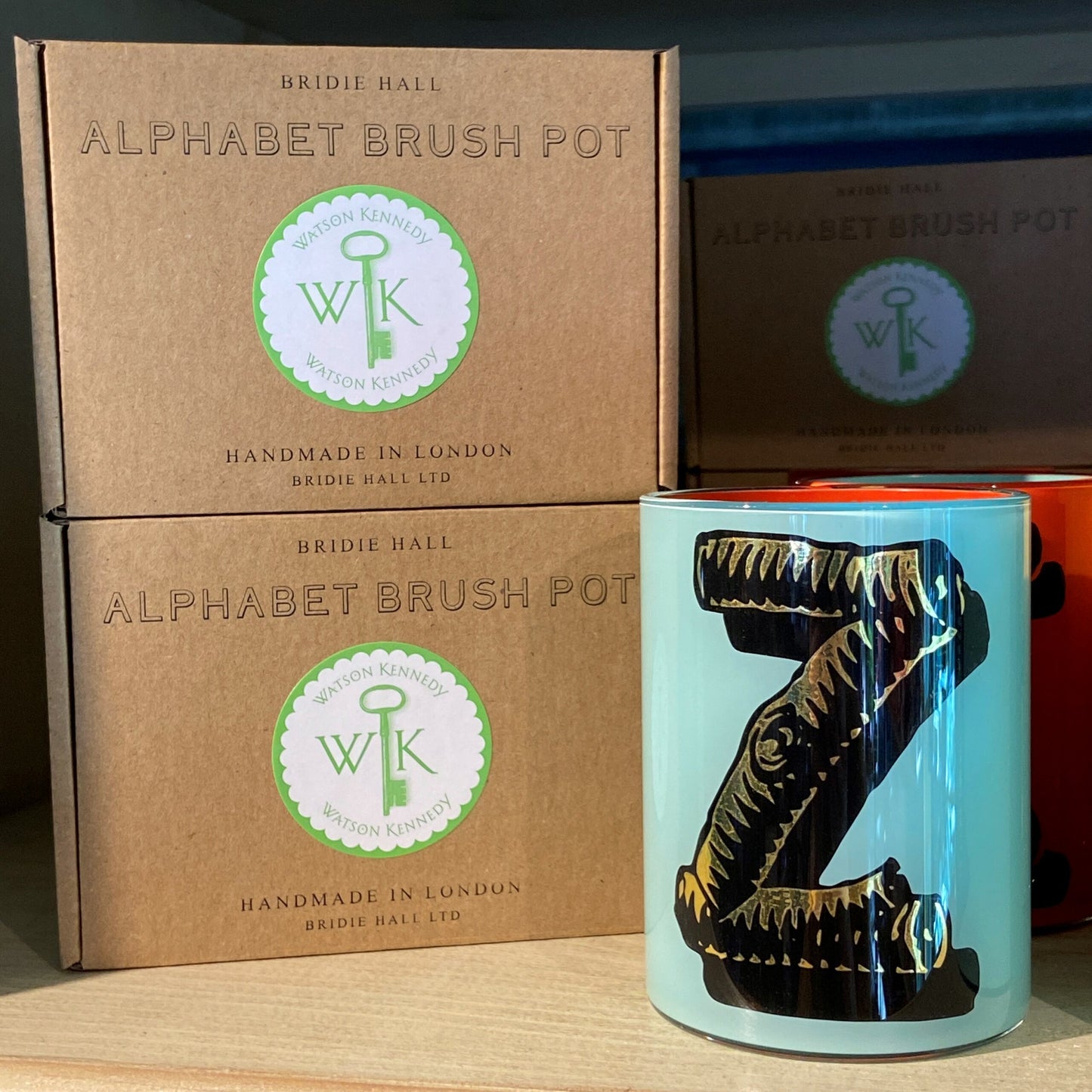 "Z" Twig Bridie Hall Alphabet Brush Pot