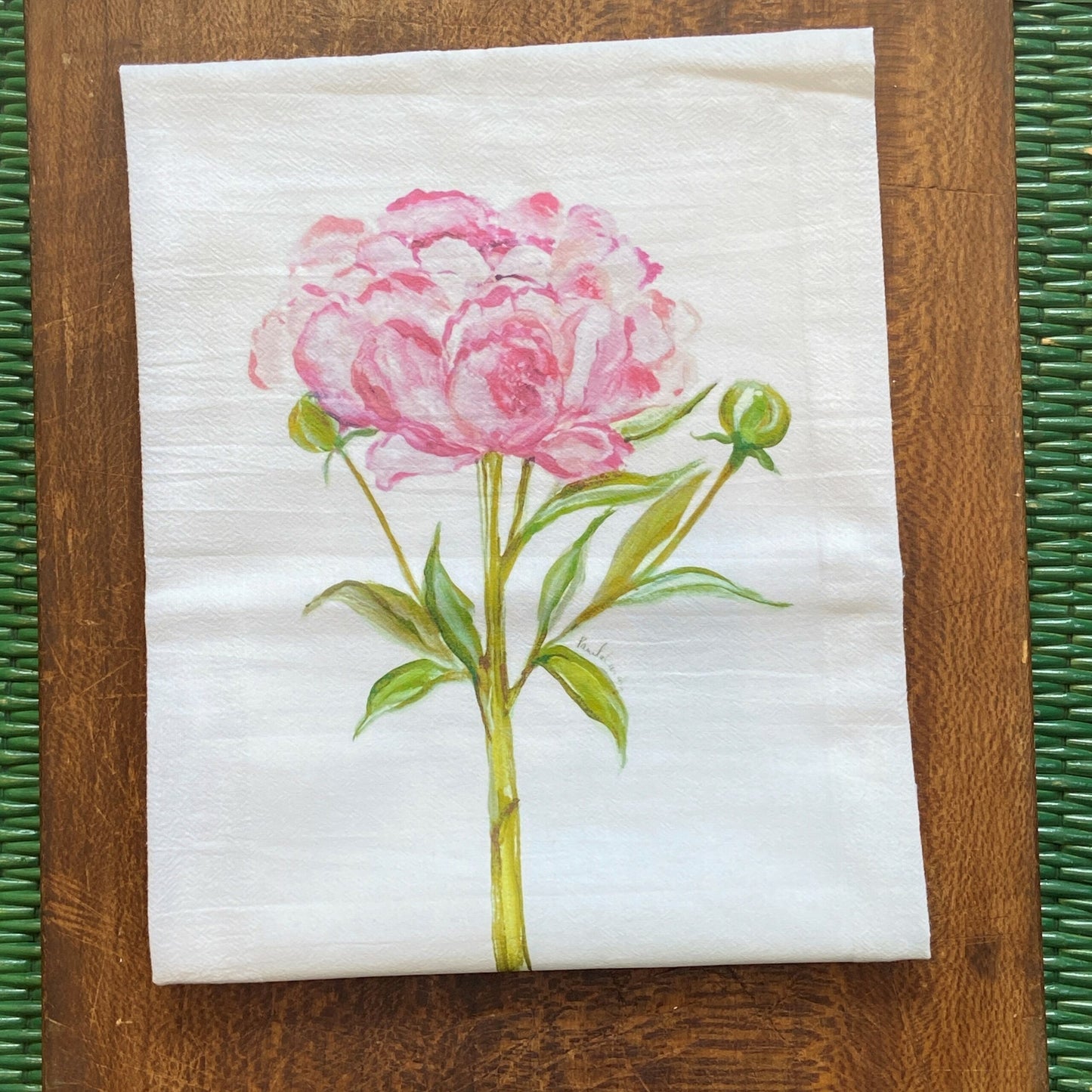 Peony Flour Sack Towel