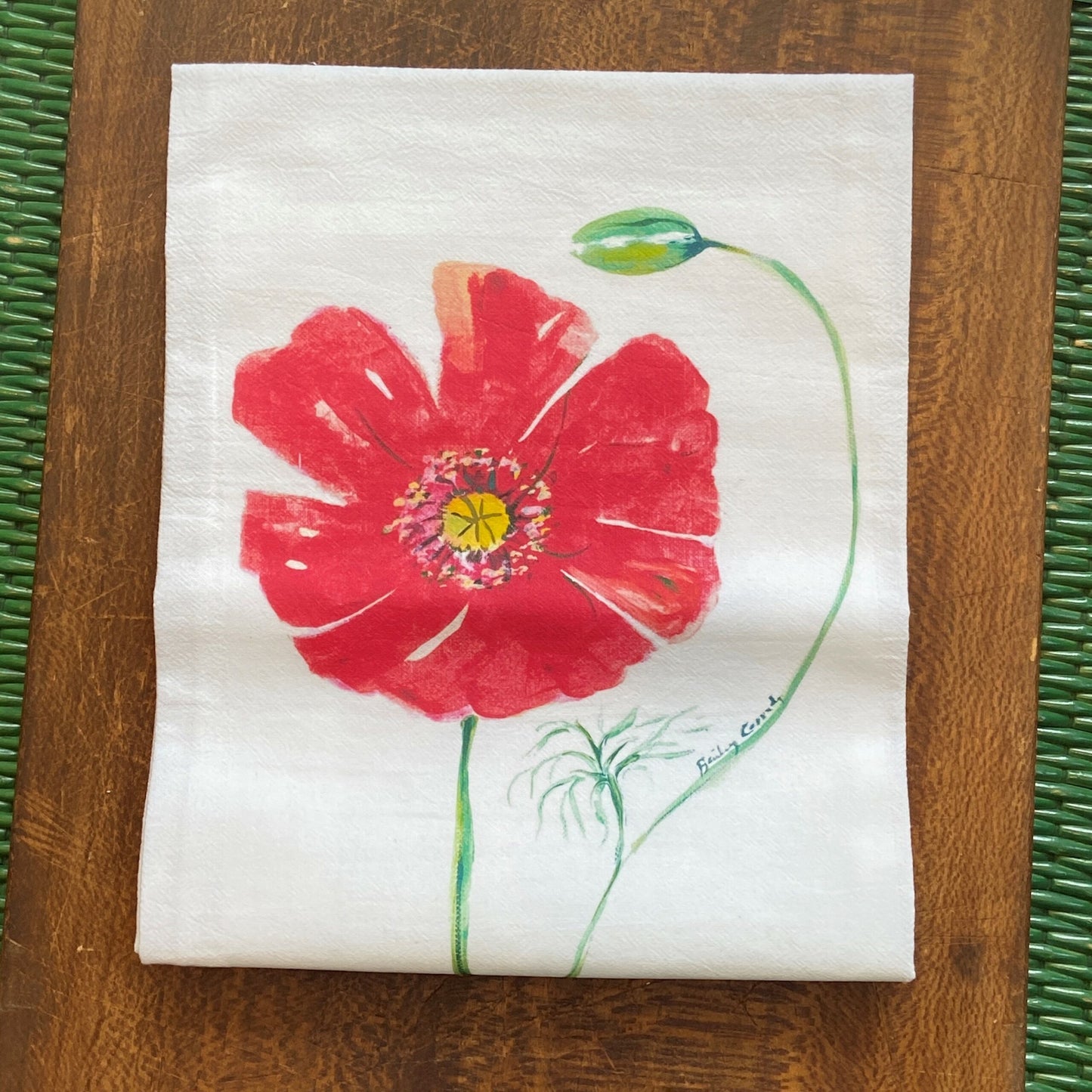 Poppy Flour Sack Towel