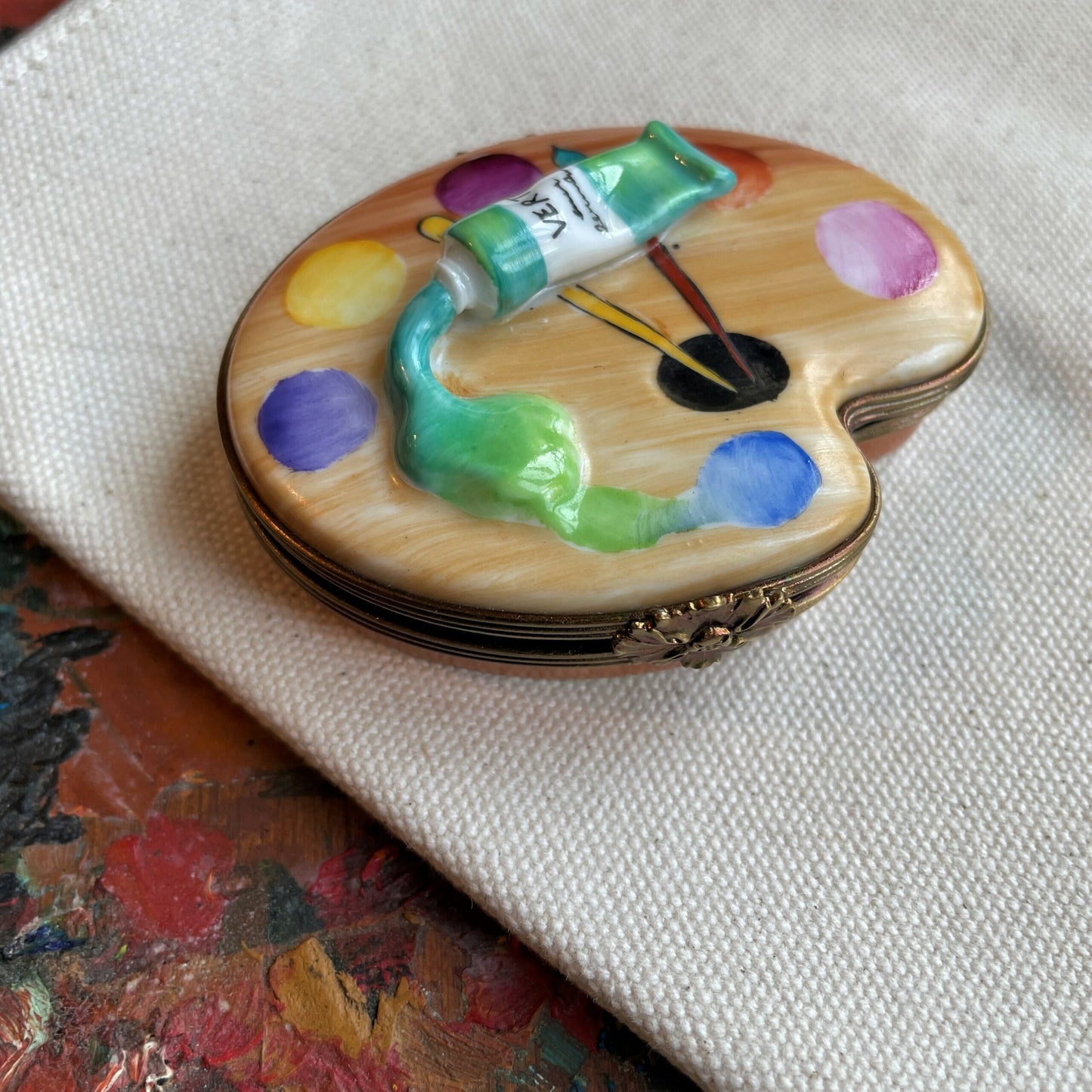 Vintage Limoges Box Paint Palette