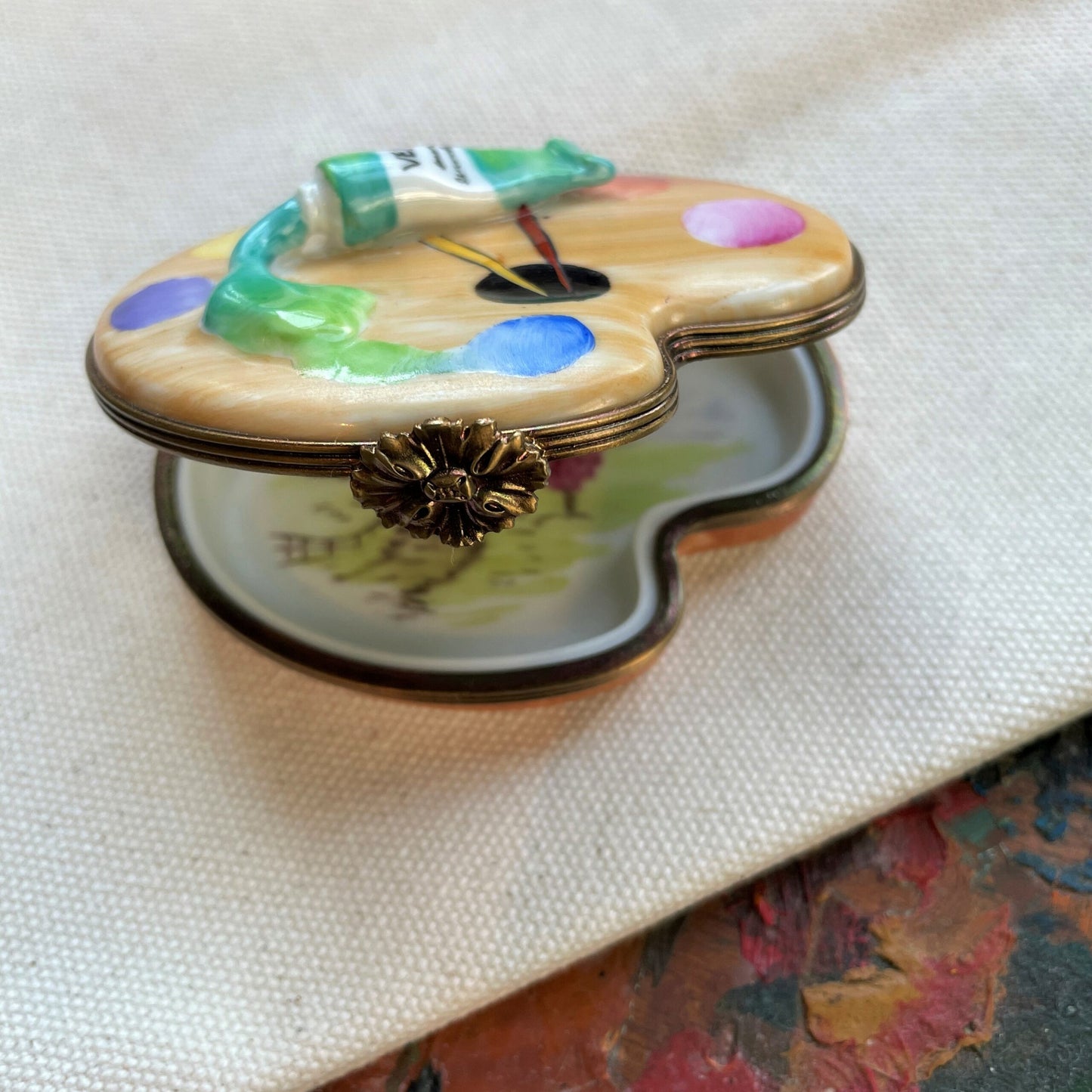 Vintage Limoges Box Paint Palette