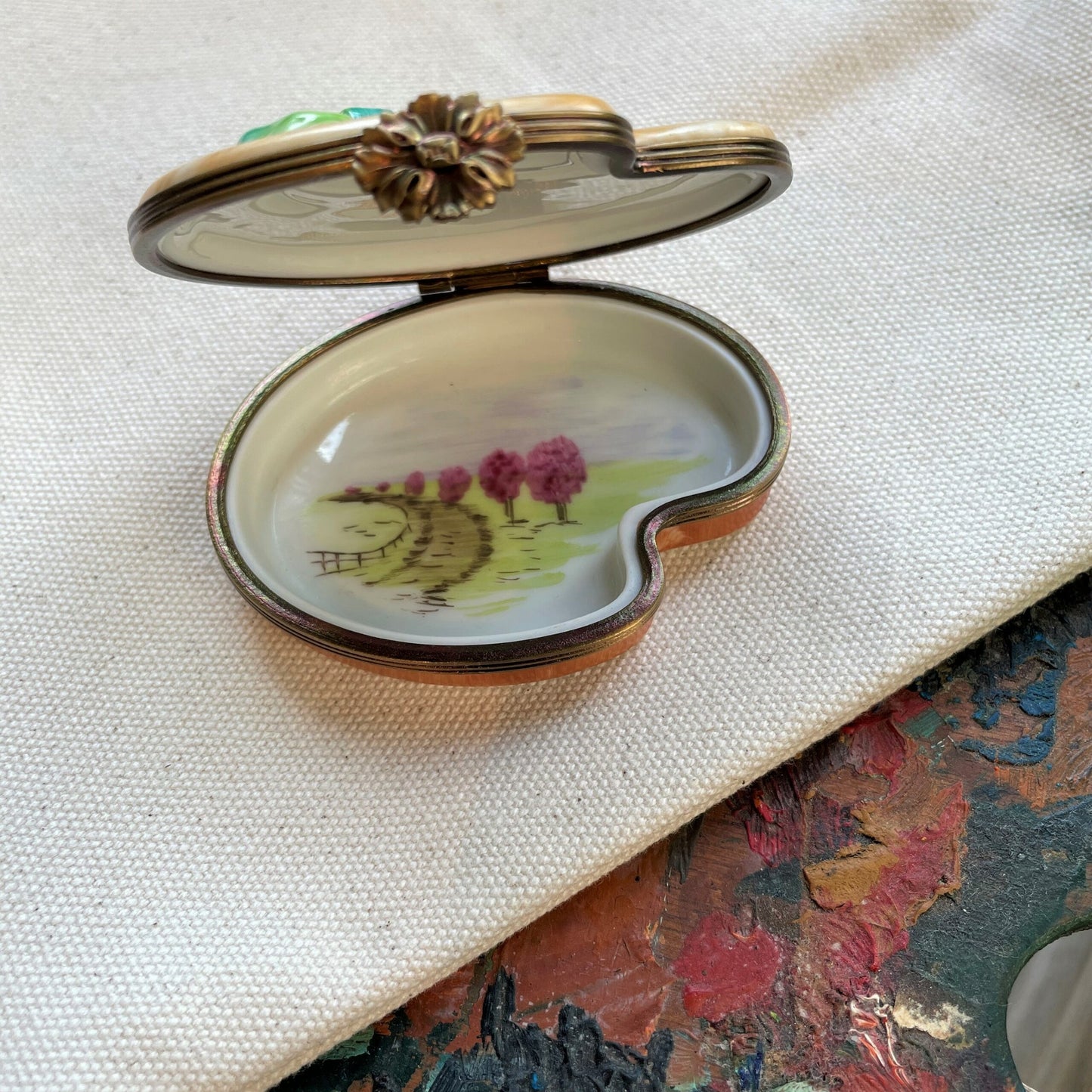 Vintage Limoges Box Paint Palette