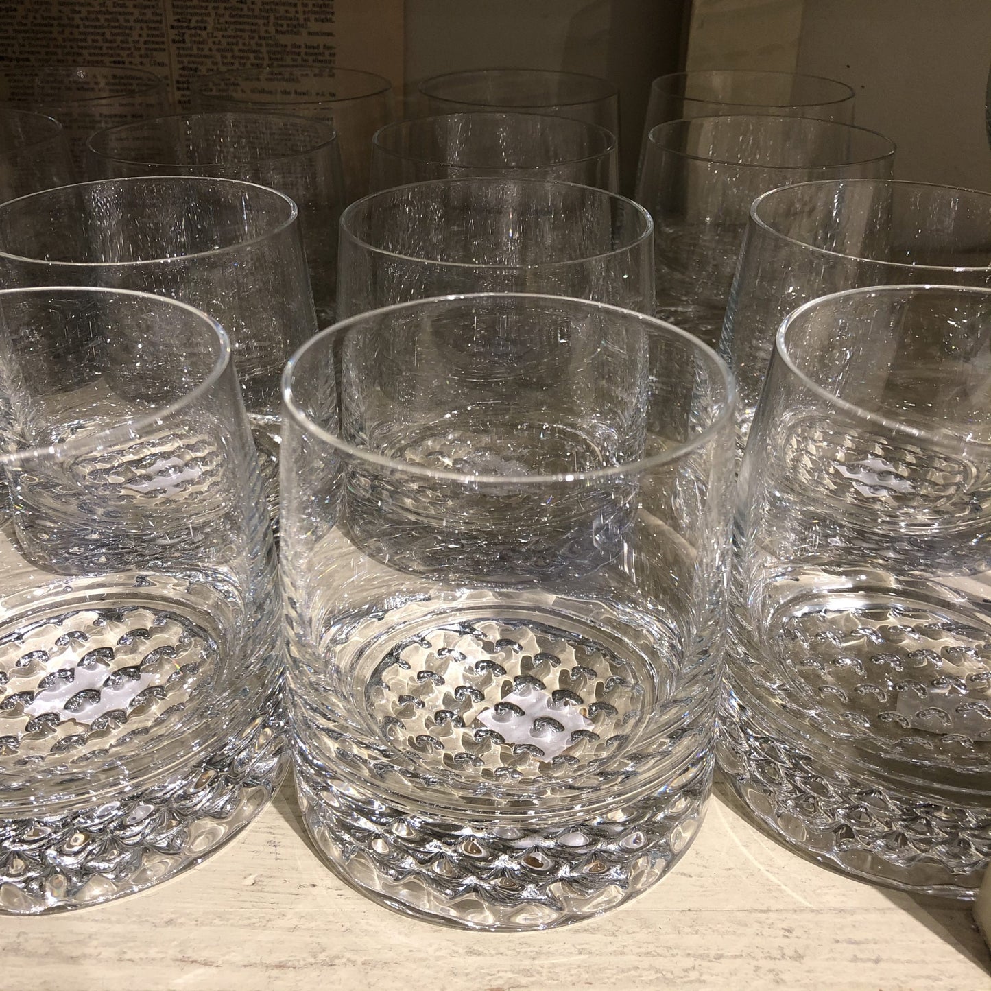 Textured Botom Rock Glass