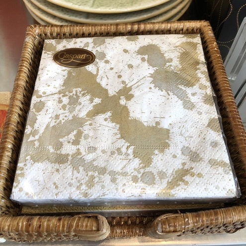 Splatterware Gold Cocktail Napkins