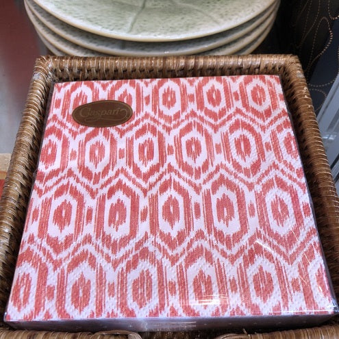 Amala Ikat Orange Cocktail Napkins