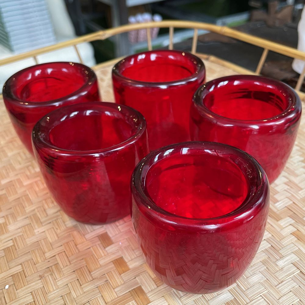 Red Small Votive Holder