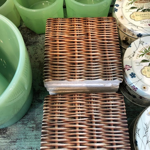 Wicker Basket Marble Coaster