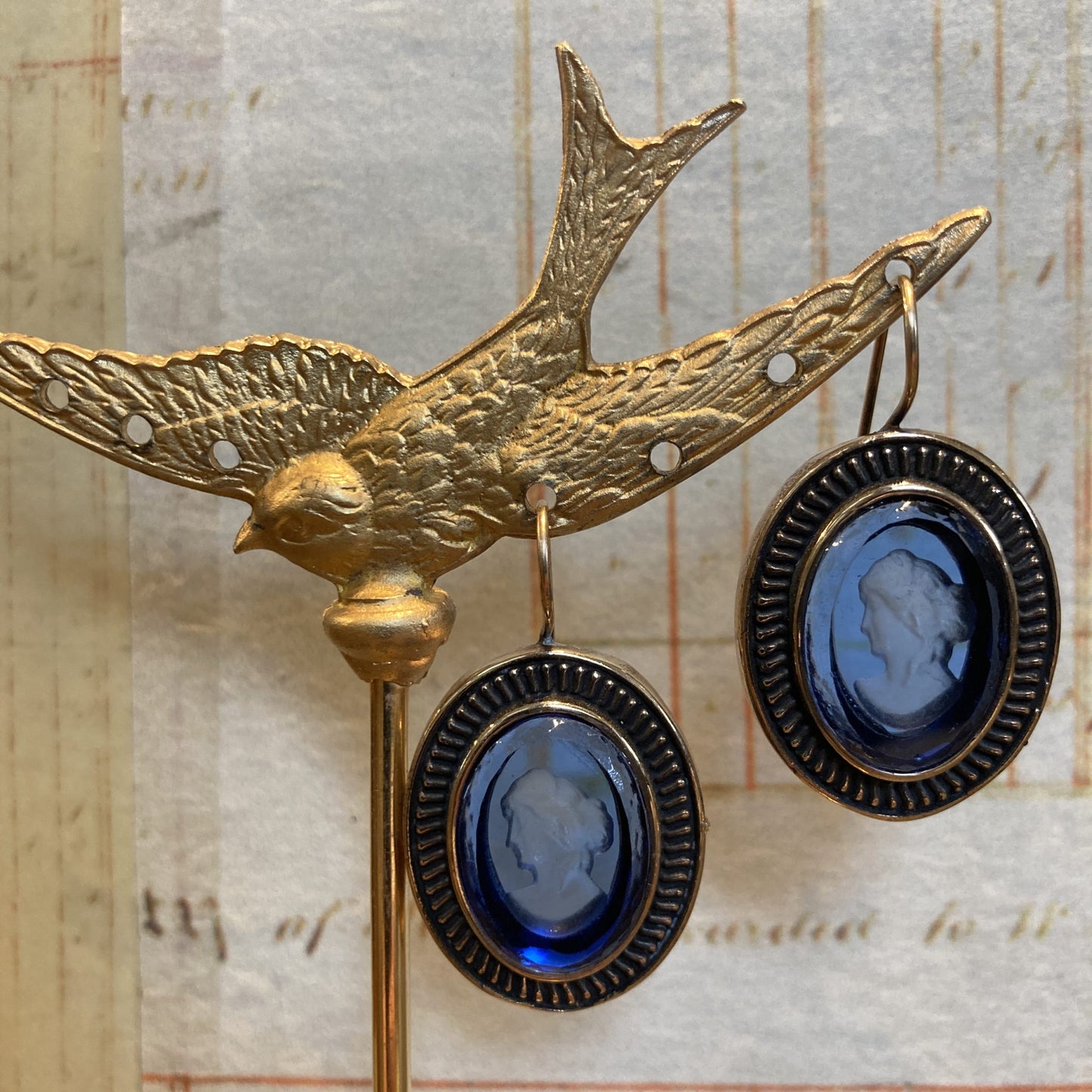 Sapphire Oval Braided Earrings