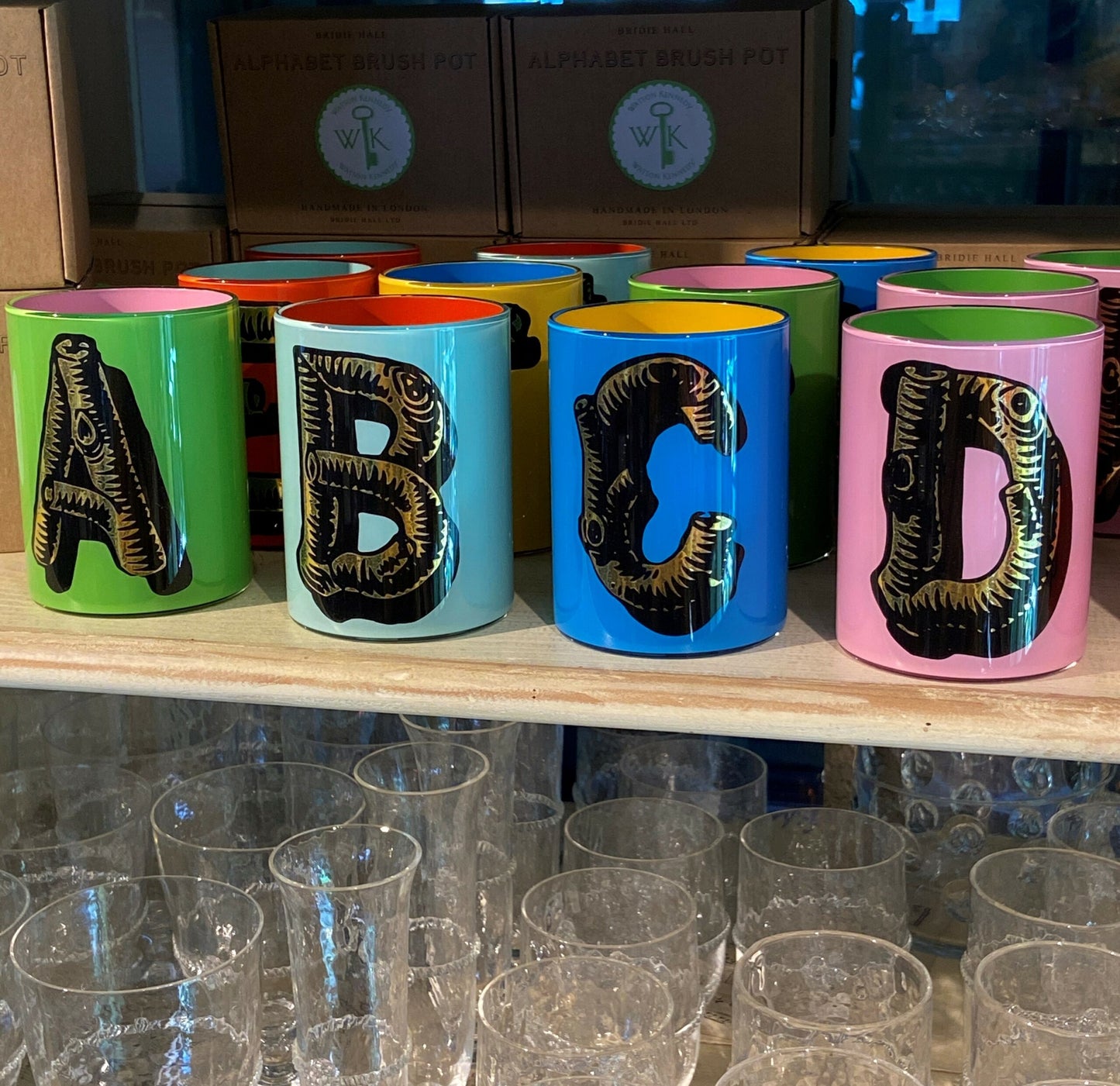 "Z" Twig Bridie Hall Alphabet Brush Pot