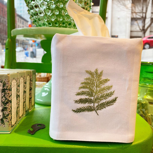 Fern Tissue Box Cover