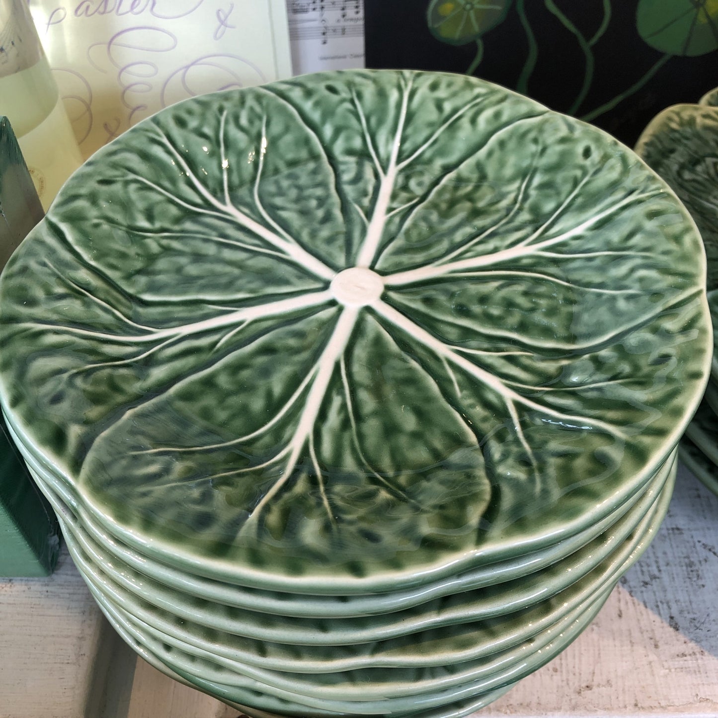 Green Cabbage Dessert Plate