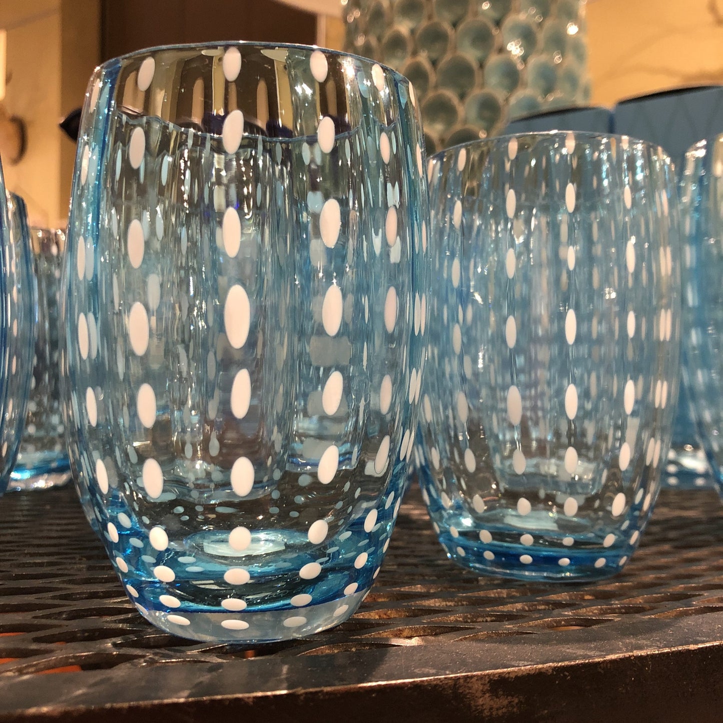 Aquamarine Dotted Tumbler