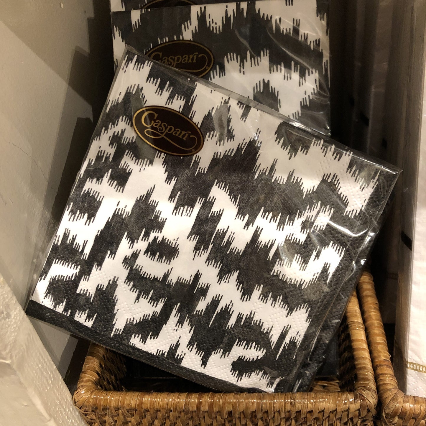 Modern Black Cocktail Napkins