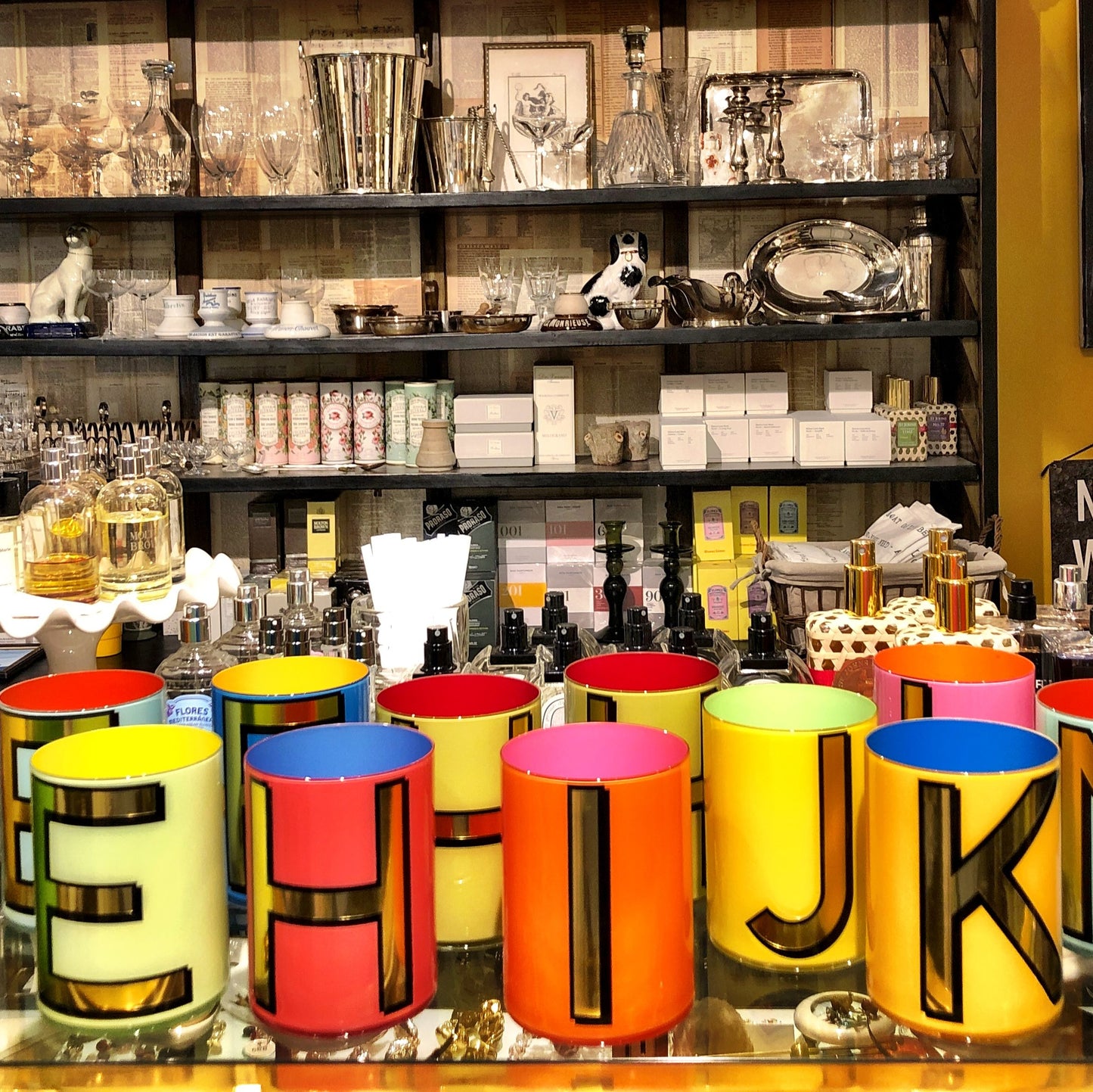 "I" Orange Bridie Hall Brush Pot