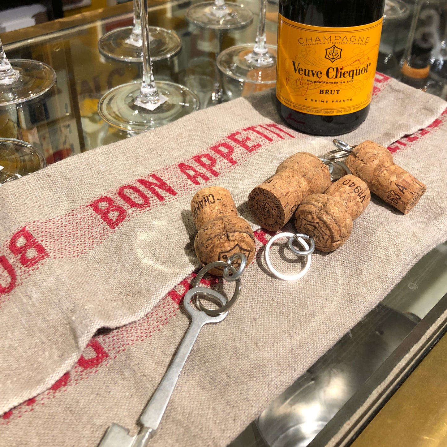 Veuve Cork Keychain