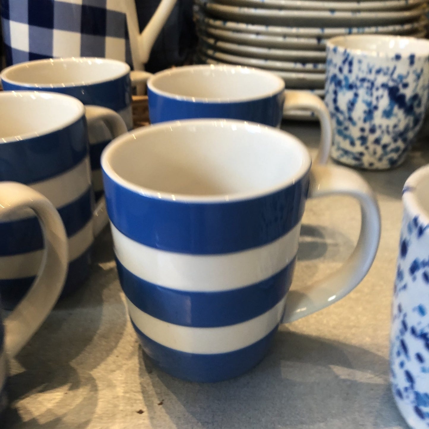 Cornishware Blue Striped Large Mug