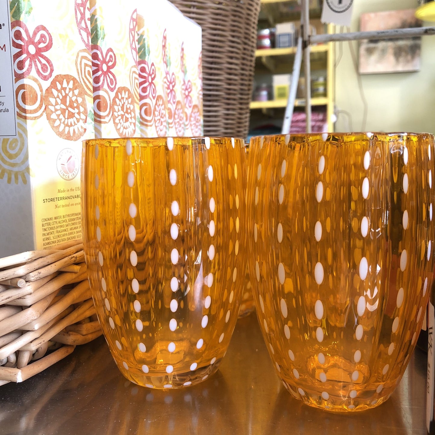 Orange Dotted Tumbler