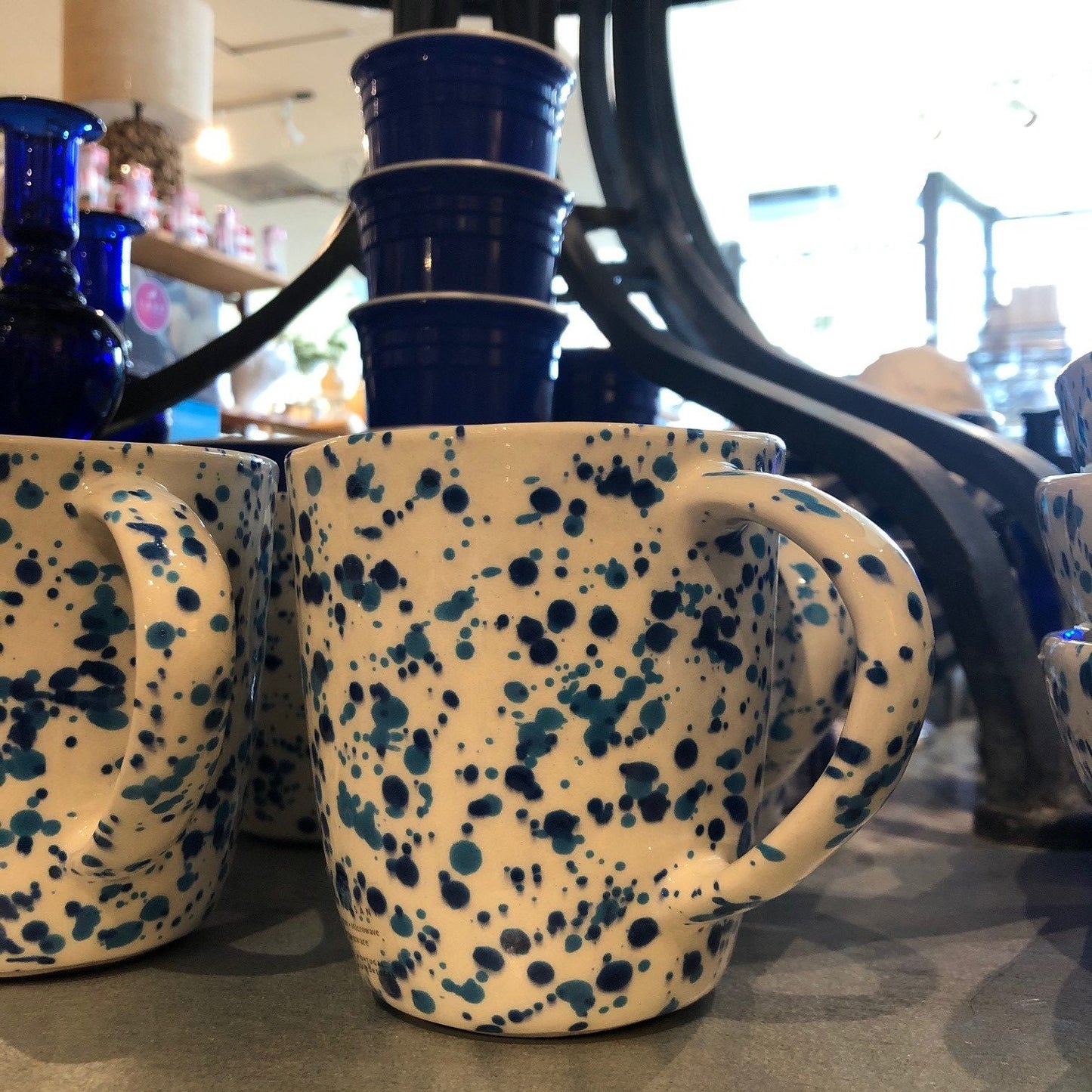 Blue Splatter Mug