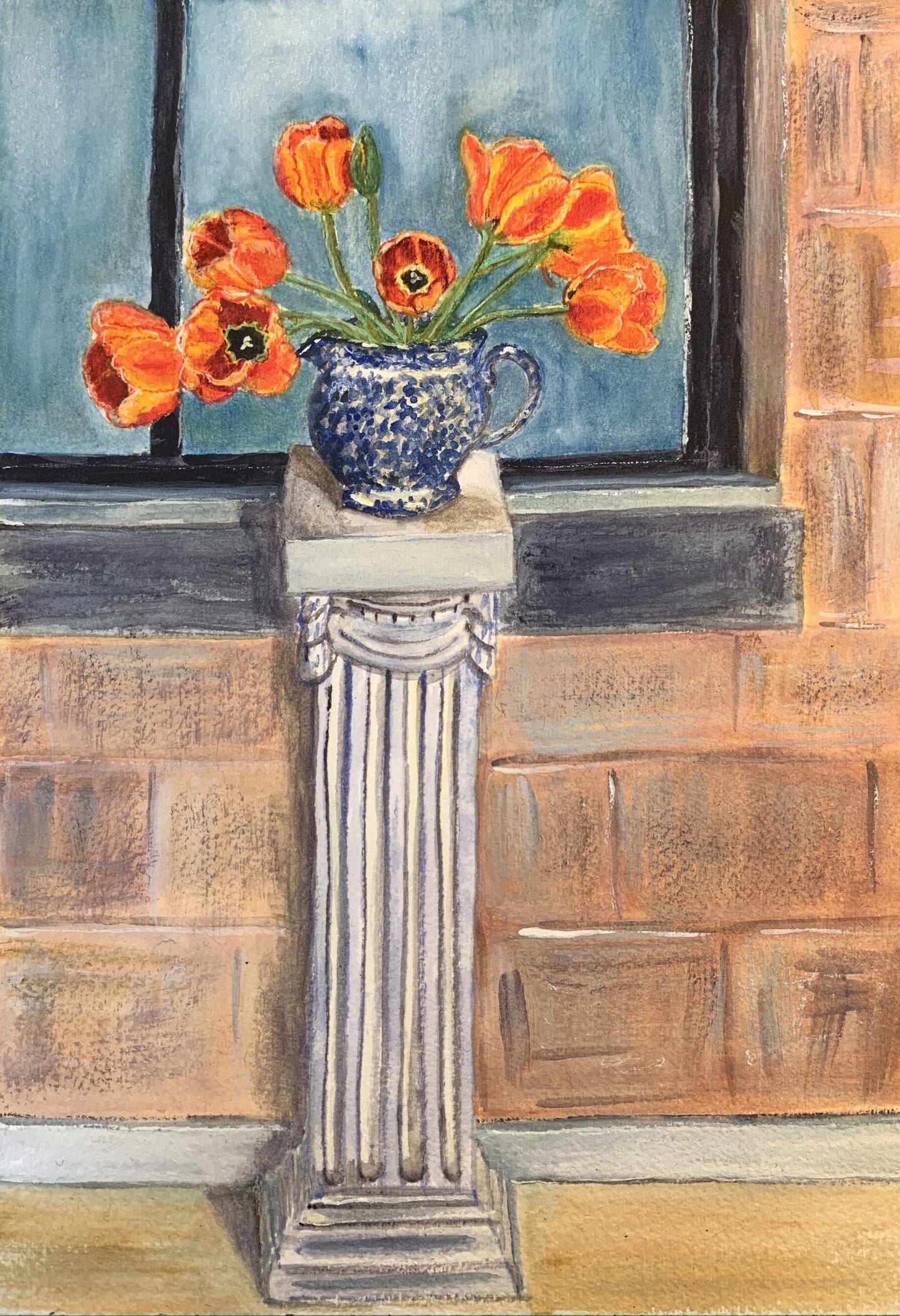 Tulips on Pedestal