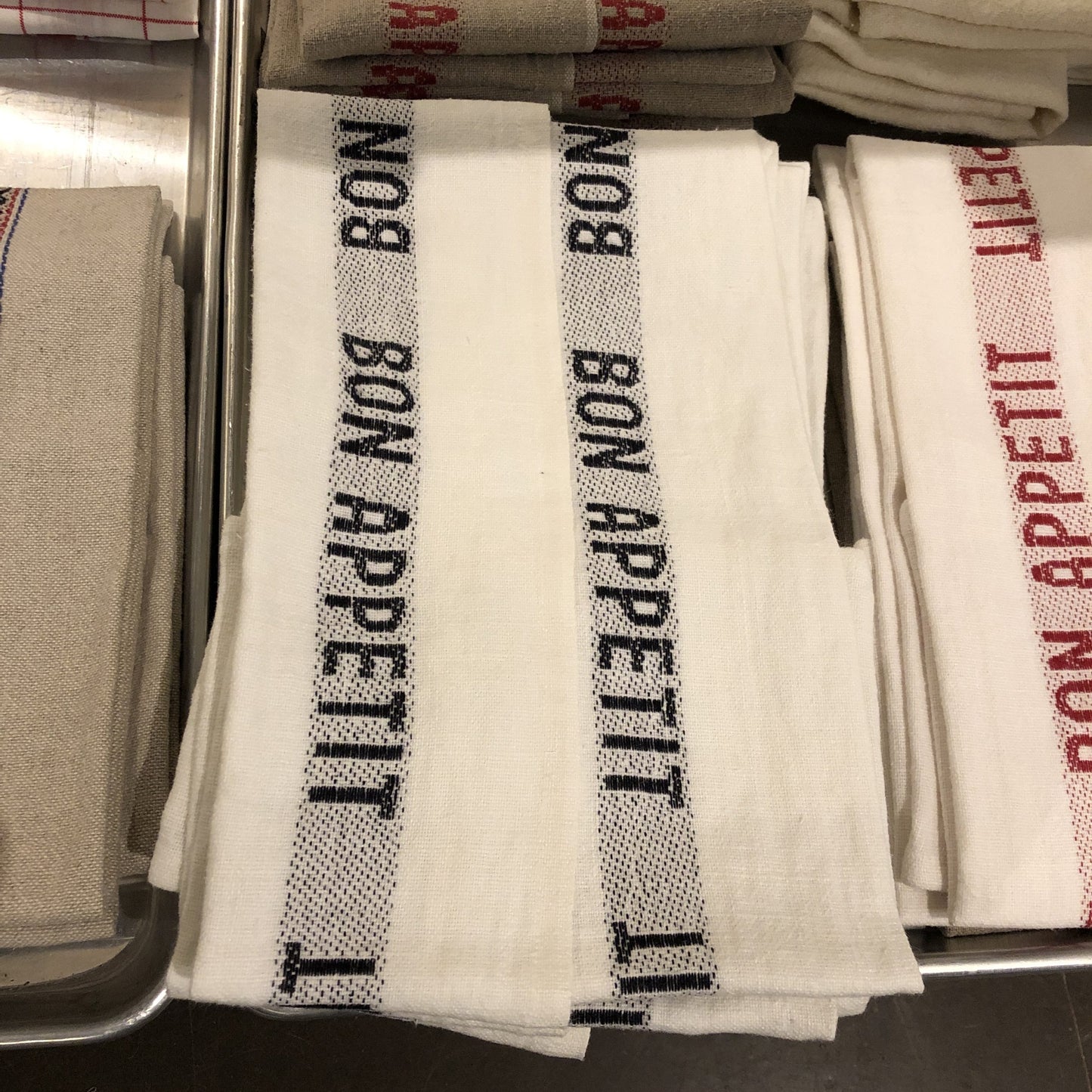 Black Bon Appetite Tea Towel
