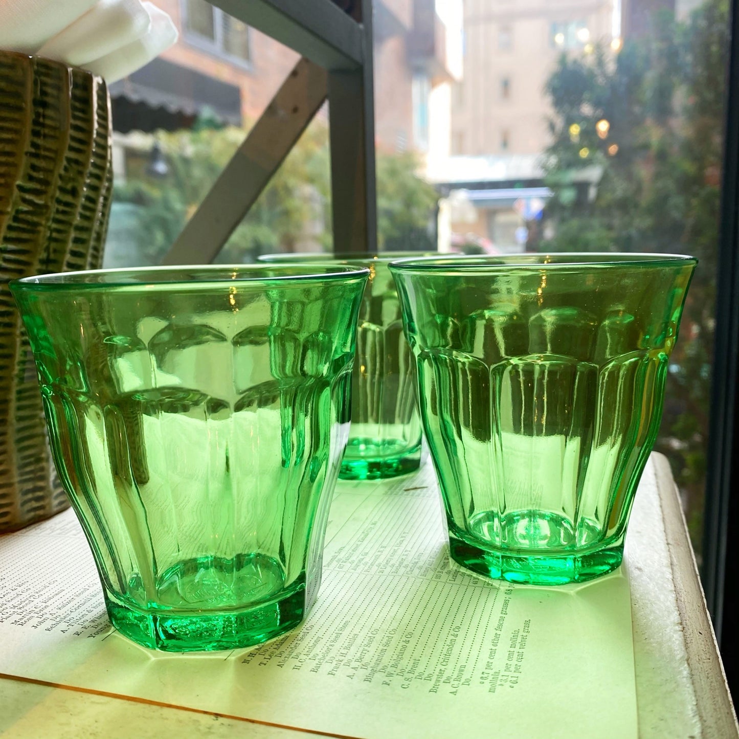 Green French Bistro Glass, Small