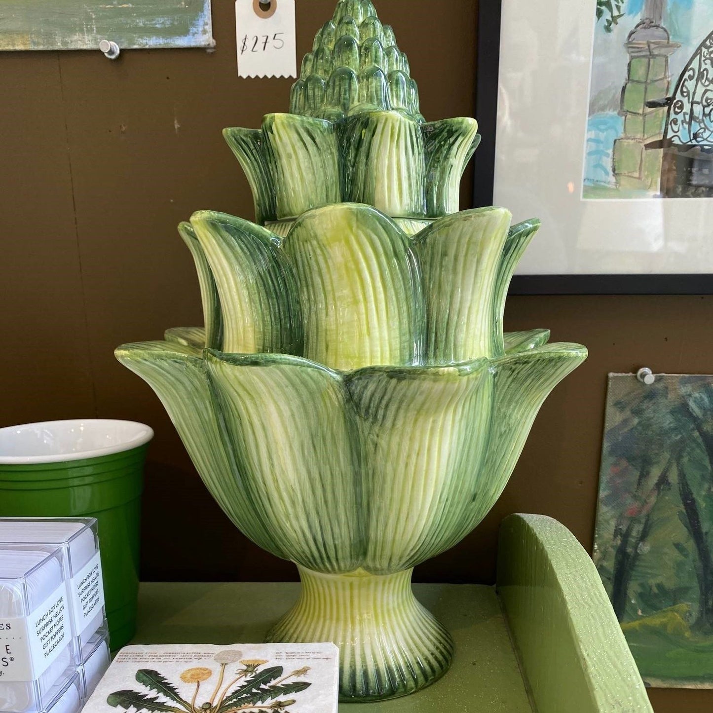 Large Green Tulipiere