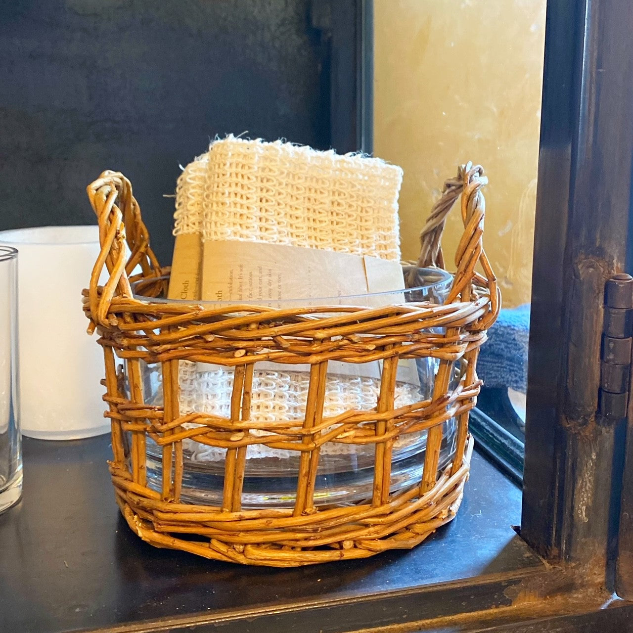 Wicker Basket Planter with Insert