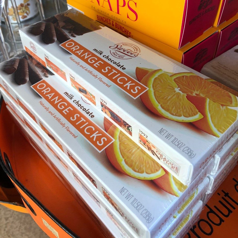 Milk Chocolate Orange Sticks