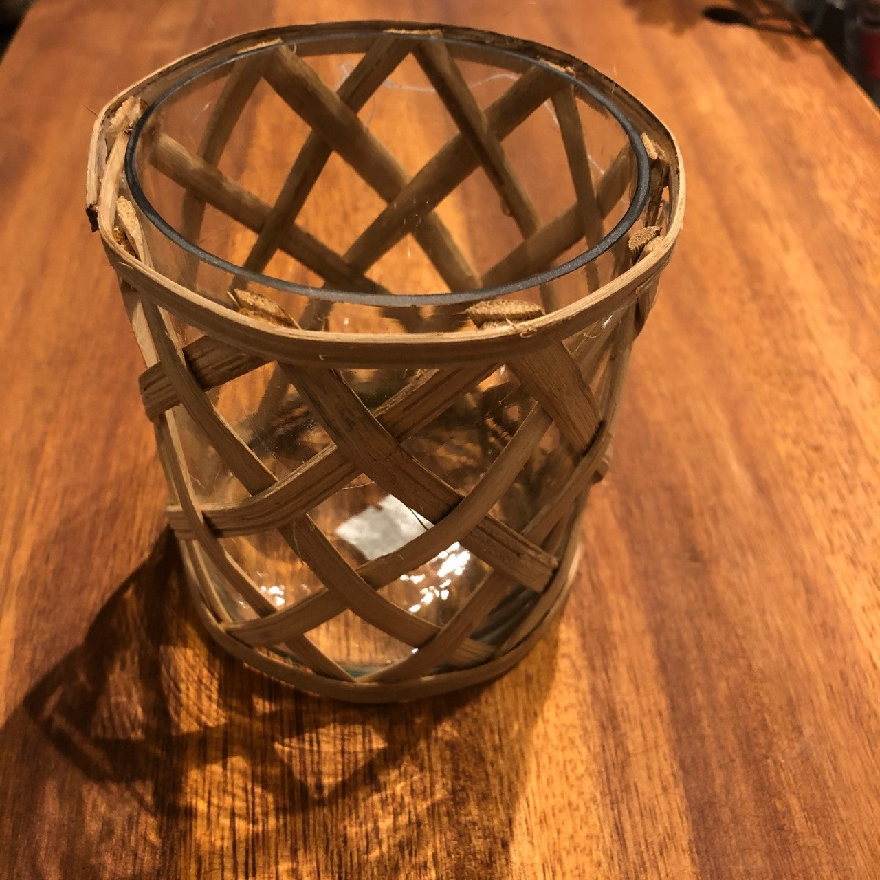 Small Cane Weave Vase