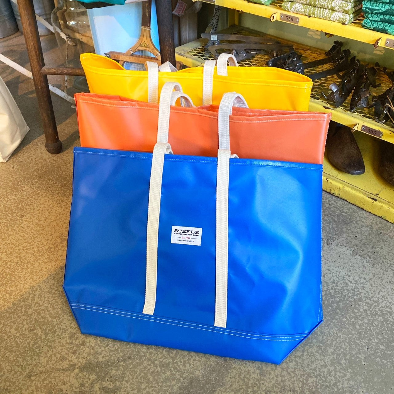 Water Resistant Yellow Tote, Medium
