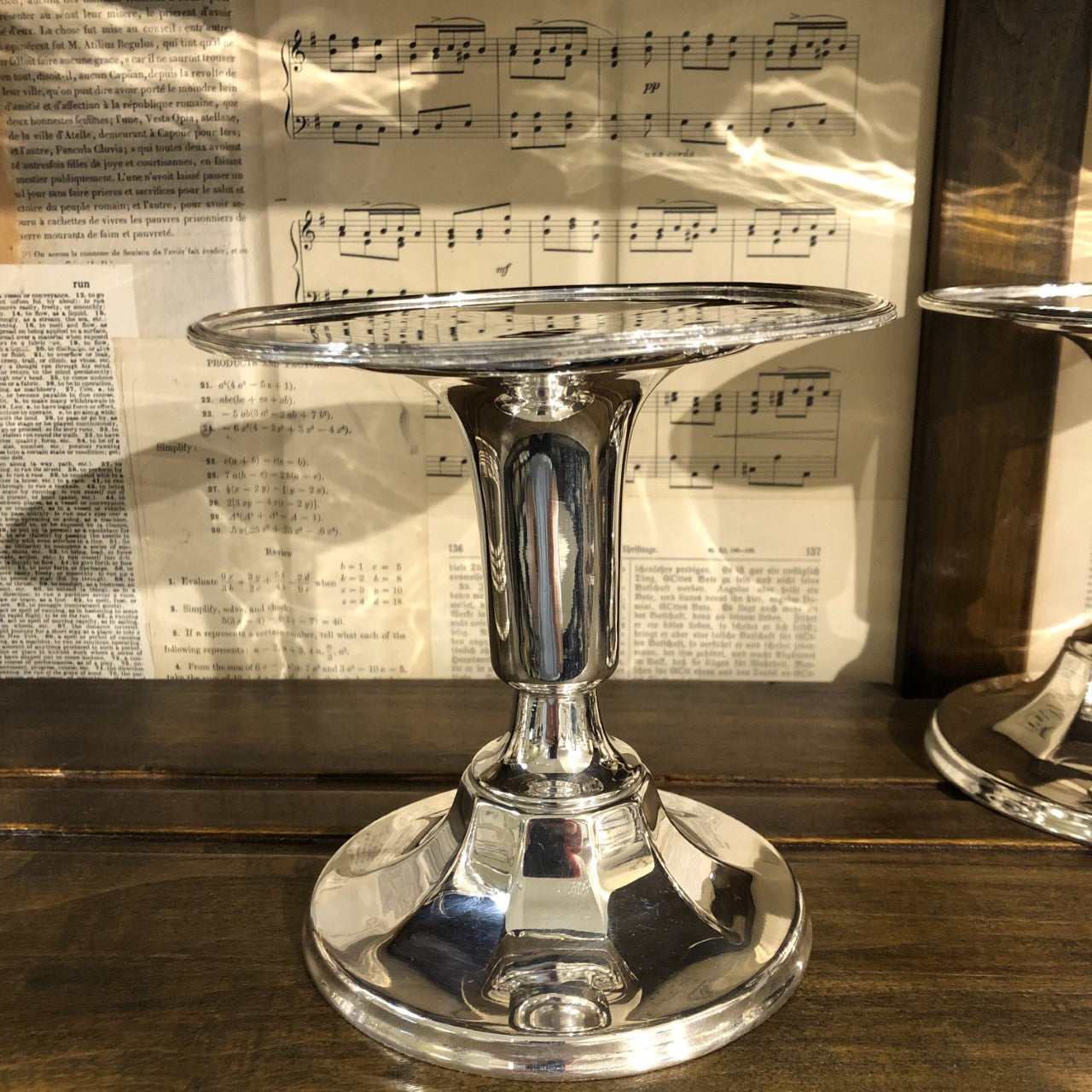 Vintage Hotel Silver J Lyon & Co Service Pedestal Dish