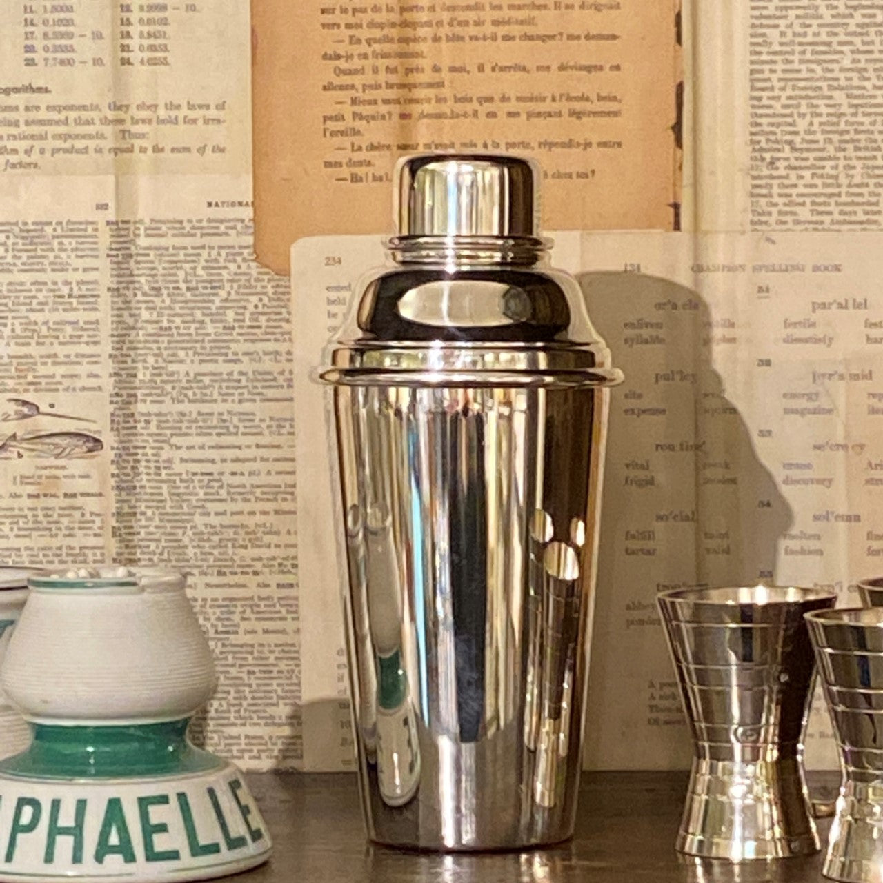 Vintage Hotel Silver Simple Midcentury Cocktail Shaker