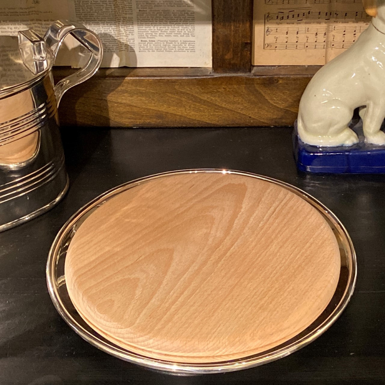 Vintage Hotel Silver Gadroon Edge Cheese Plate
