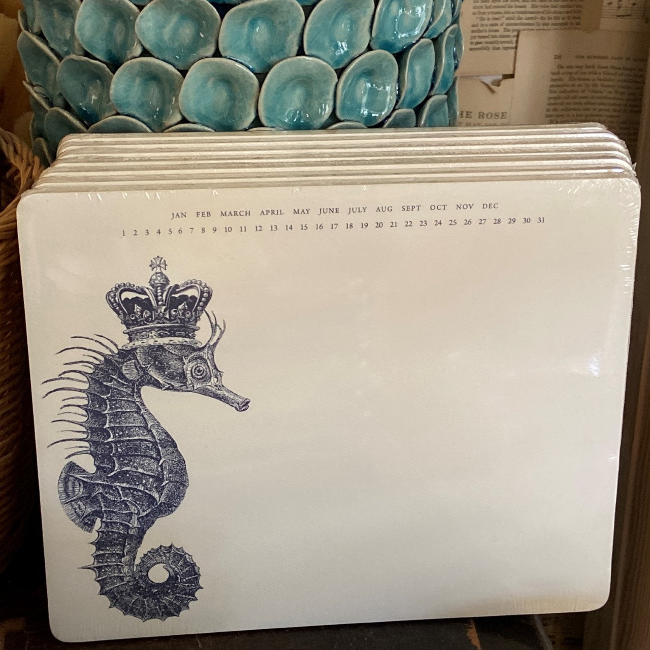 Alexa Pulitzer Royal Seahorse Mousepad