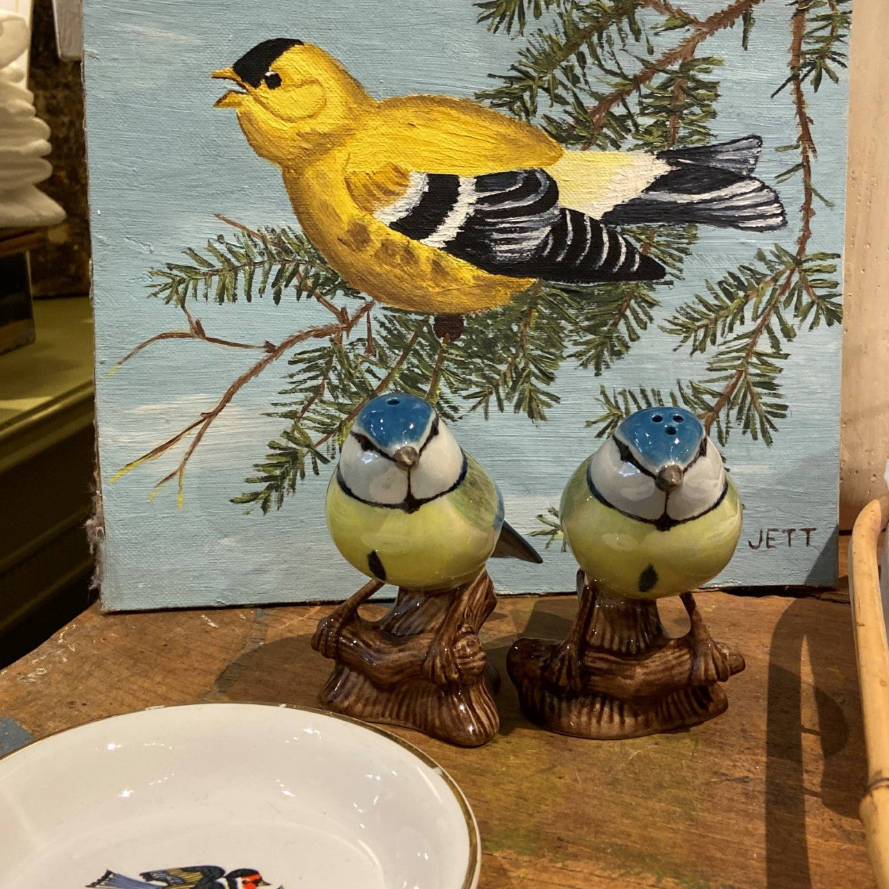 Blue Tit Bird Salt & Pepper Set