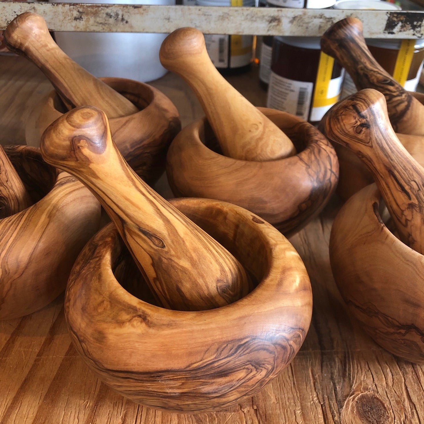 Olive Wood Mortar & Pestle