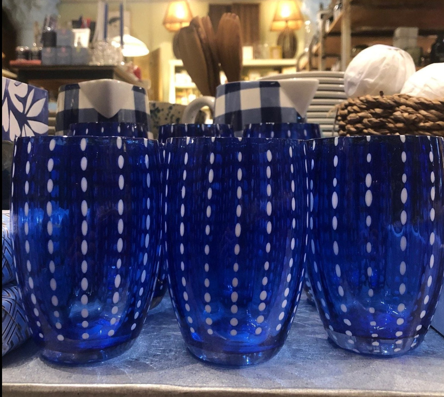 Cobalt Dotted Tumbler
