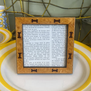 Burled Wood Frame with Bones