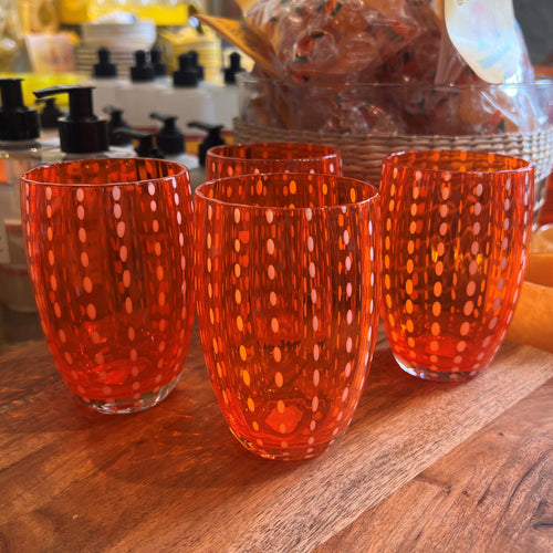 Orange Dotted Tumbler