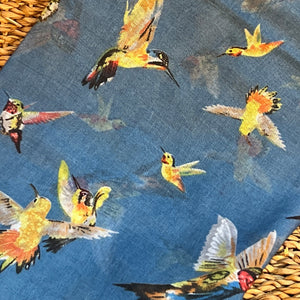 Hummingbird Steel Blue Scarf