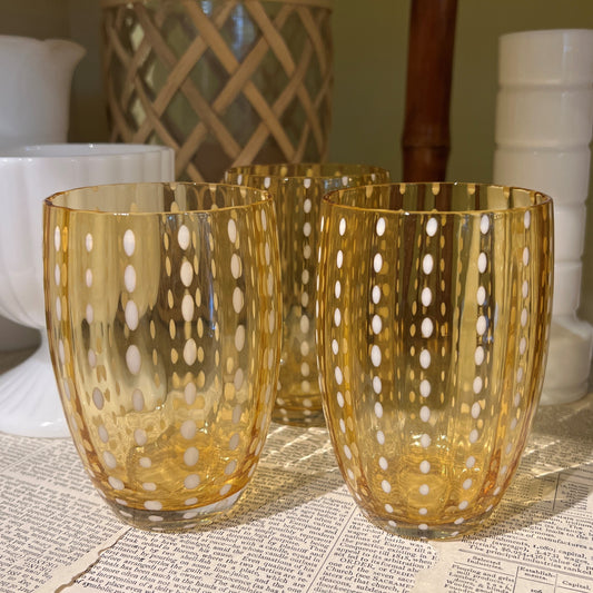 Amber Dotted Tumbler