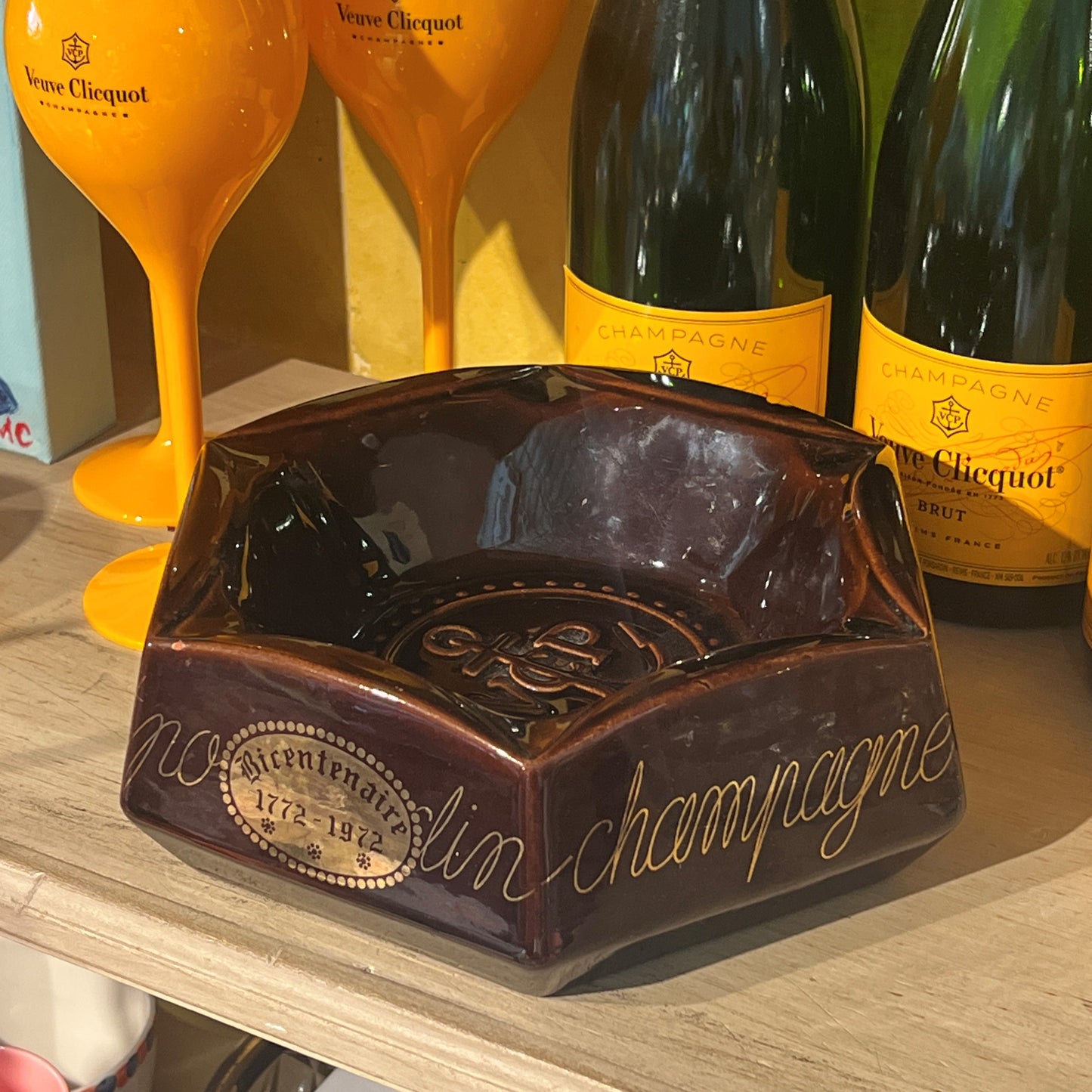 Vintage Brown Veuve Clicquot Tray