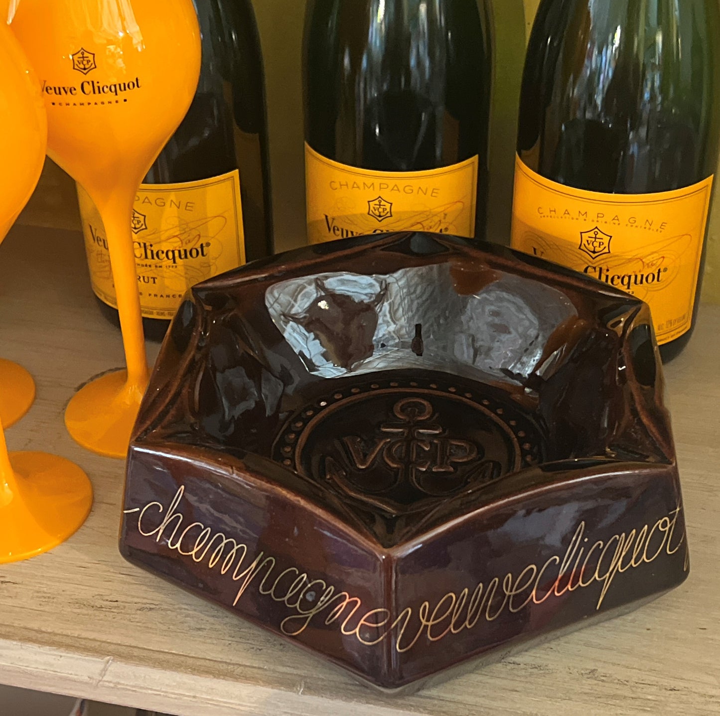 Vintage Brown Veuve Clicquot Tray