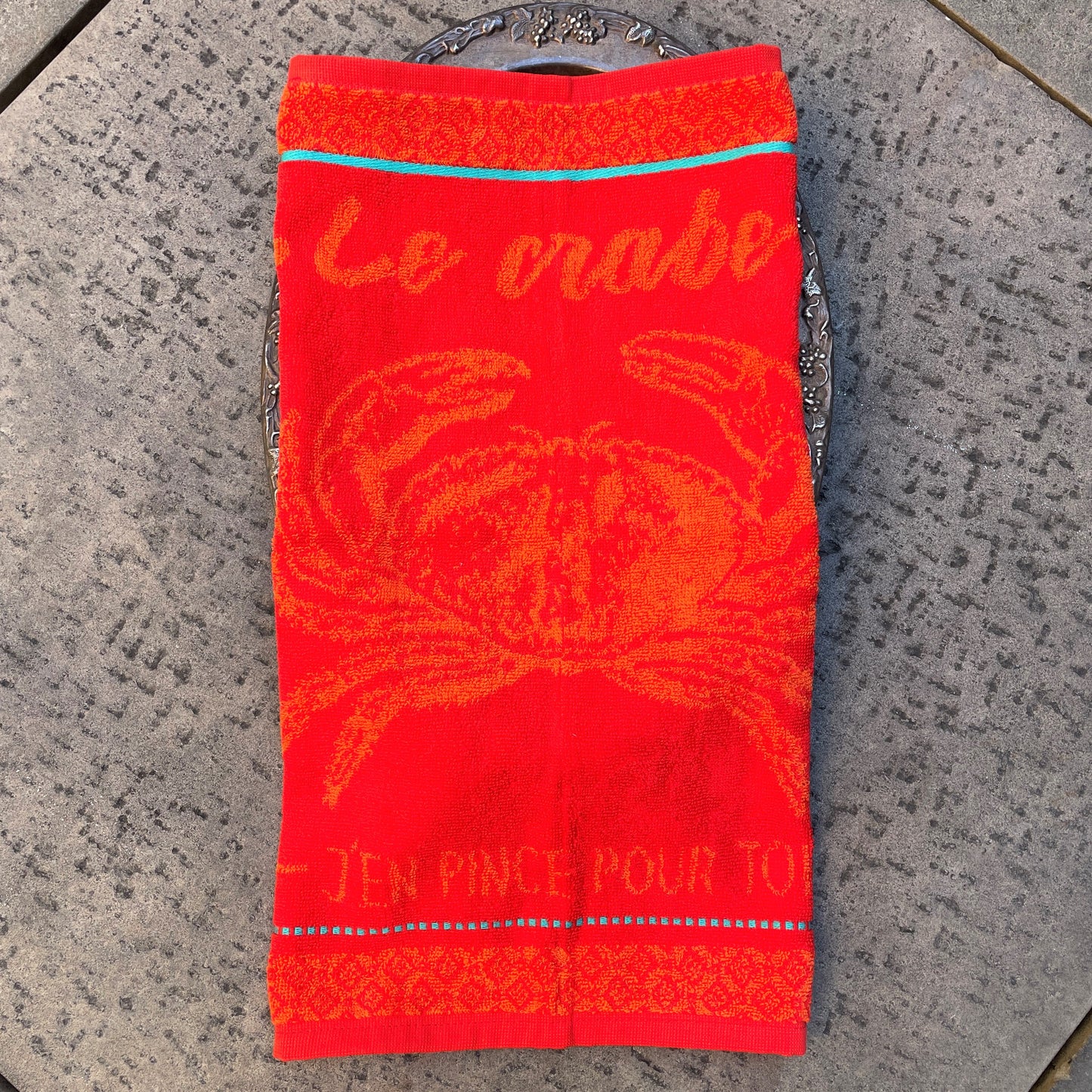 Crab Rouge Terry Towel