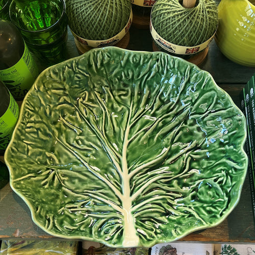 Large Green Cabbage Serving Bowl